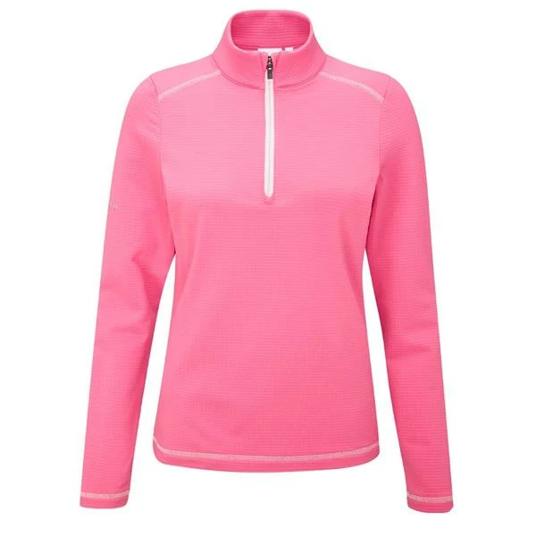 Ping Ladies Sonya ¼ Zip Midlayer Zip Top Flamingo