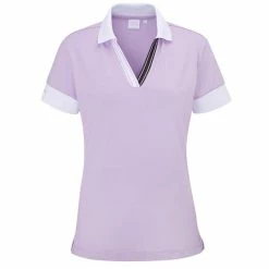 Ping Ladies Sadie Polo Shirt Cool Lilac - White