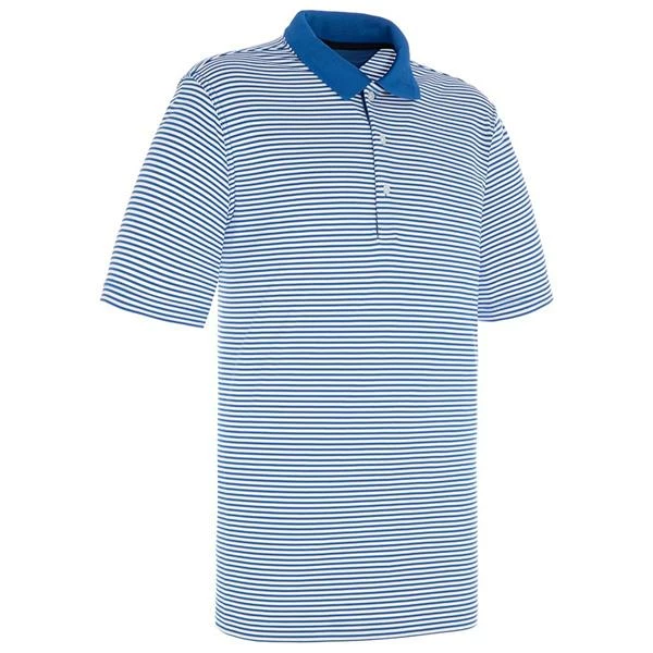 ProQuip Gents Pro Tech Bar Stripe Polo Shirt Royal - White