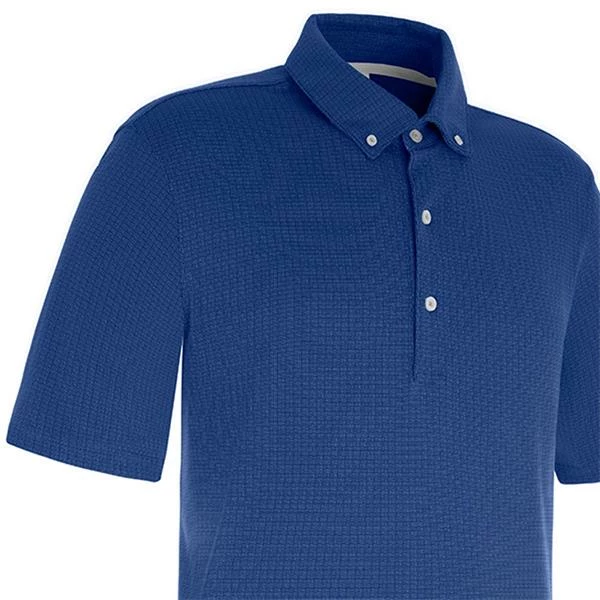 ProQuip Gents Pro Tech Mini Jacquard Polo Shirt Royal Blue - Image 2