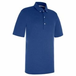 ProQuip Gents Pro Tech Mini Jacquard Polo Shirt Royal Blue