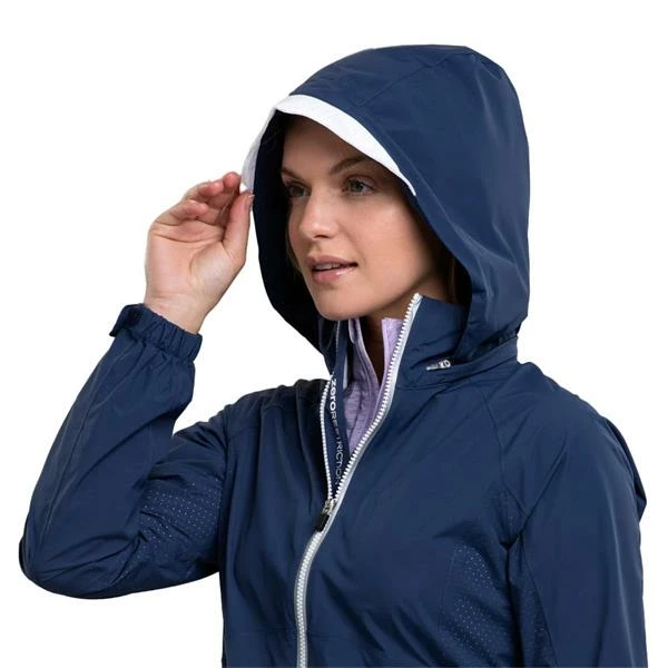 Zero Restriction Ladies Olivia Hooded Waterproof Jacket Storm - White - Image 5