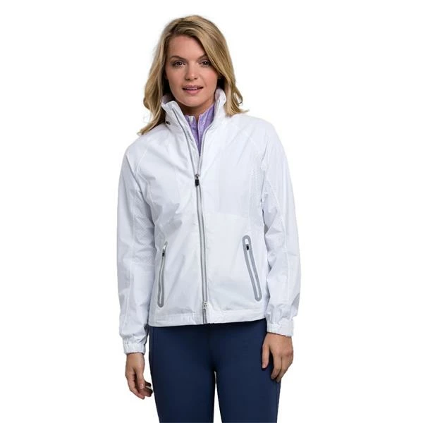 Zero Restriction Ladies Olivia Hooded Waterproof Jacket White