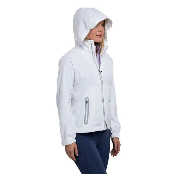 Zero Restriction Ladies Olivia Hooded Waterproof Jacket White - Image 4