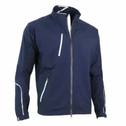 Zero Restriction Gents Power Torque Waterproof Jacket Navy - Metallic Silver