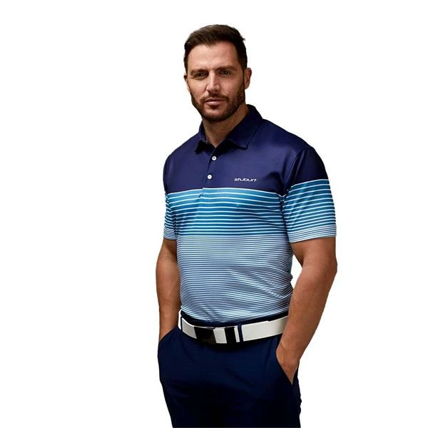 Stuburt Gents Highland Polo Shirt Midnight - Vintage Blue - Image 3