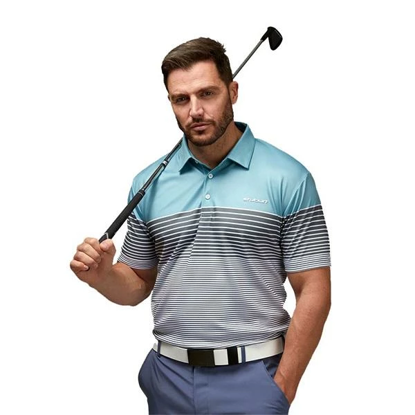 Stuburt Gents Highland Polo Shirt Mountain - Slate Grey - Image 3