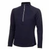 Green Lamb Ladies Essie Raglan Long Sleeve Zip Neck Top Navy