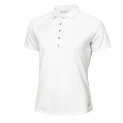 Green Lamb Ladies Katina Ripple Polo Shirt White