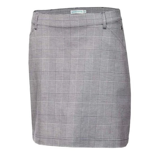 Green Lamb Ladies Kendra Check Skort Navy - White