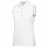 Green Lamb Maisie Pique Sleeveless Polo Shirt White