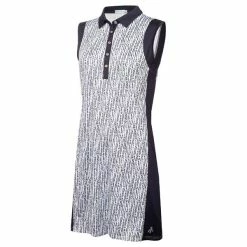 Green Lamb Mercy Printed Sleeveless Dress Waterfall Print