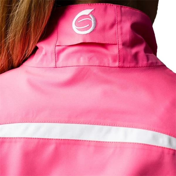 Sunderland Killy Ladies Zip Front Lightweight Panelled Waterproof Jacket Solar Pink - White - Image 4