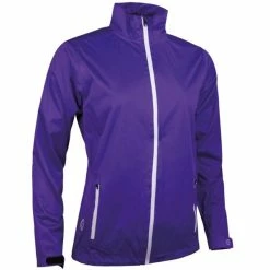 Sunderland Ladies Tech-Lite Waterproof Jacket Purple - White