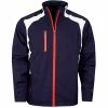 Sunderland Gents Valberg Waterproof Stretch Mesh Golf Jacket Navy - White - Red